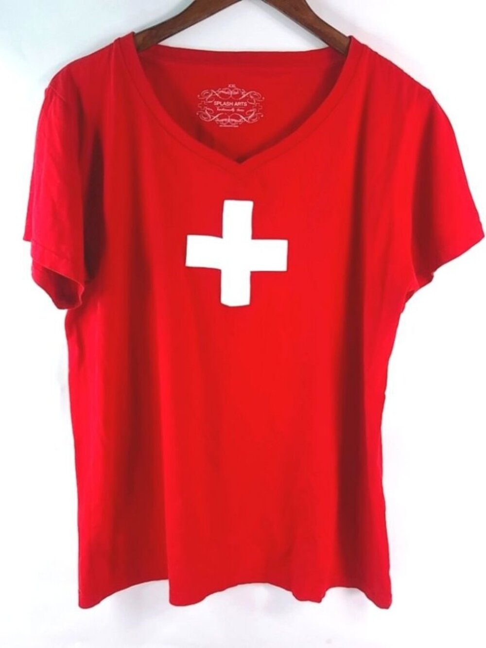 Splash Arts Traditionally Swiss XXL Red Cross Top